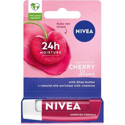 NIVEA, Lippenstift + Lipgloss, 24H Mett-In Moisture Caring Lipstick Cherry Shine 5.5Ml (Cherry Shine) NIVEA, Lippenstift + Lipgloss, 24H Mett-In Moisture Caring Lipstick Cherry Shine 5.5Ml (Cherry Shine)