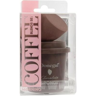 Donegal, Zubehör Make-up, Gąbka do makijażu Morning Coffee - Chocolate z etui (4352) 1szt Donegal, Zubehör Make-up, Gąbka do makijażu Morning Coffee - Chocolate z etui (4352) 1szt