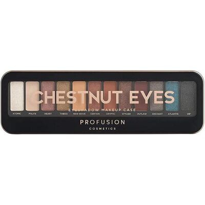 Profusion, Lidschatten, Cosmetics Pro Makeup Case Lidschattenpalette für kastanienbraune Augen (Brauntönen, Kastanienbraun, Kastanientöne) Profusion, Lidschatten, Cosmetics Pro Makeup Case Lidschattenpalette für kastanienbraune Augen (Brauntönen, Kastanienbraun, Kastanientöne)