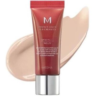 Missha, BB + CC Creme, M Perfect Cover EX BB Cream with SPF 42 Shade No. 22 Cool Sand 20ml (22 Cool Sand, 20 ml) Missha, BB + CC Creme, M Perfect Cover EX BB Cream with SPF 42 Shade No. 22 Cool Sand 20ml (22 Cool Sand, 20 ml)