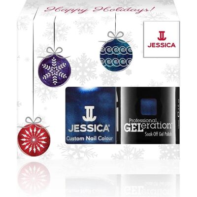 Jessica, Nagellack, Winter Set Custom Colors Nagellack Light Up The Sky - 148 Ml & 15 Ml (Light Up The Sky, Farblack, Gel-Effekt Nagellack) Jessica, Nagellack, Winter Set Custom Colors Nagellack Light Up The Sky - 148 Ml & 15 Ml (Light Up The Sky, Farblack, Gel-Effekt Nagellack)