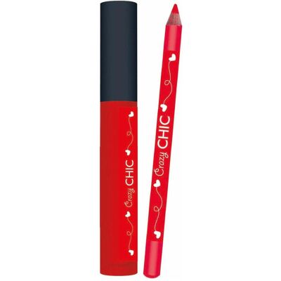 Clementoni Crazy Chic Lipgloss und Lipliner Kirschrot Clementoni Crazy Chic Lipgloss und Lipliner Kirschrot