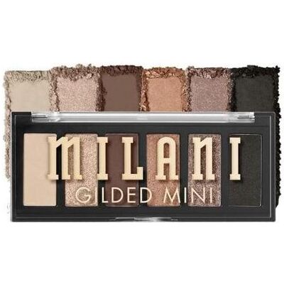 Milani, Lidschatten, Vergoldete Mini-Lidschattenpalette mit 6 matten und schimmernden Farbtönen Call Me Old-Fashioned Milani, Lidschatten, Vergoldete Mini-Lidschattenpalette mit 6 matten und schimmernden Farbtönen Call Me Old-Fashioned