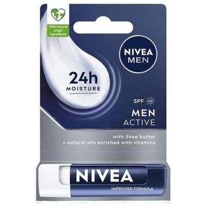 NIVEA, Lippenpflege, Men Active Care Lipstick 4.8G (Lippenbalsam, Lippenpflege Set, 4.80 g) NIVEA, Lippenpflege, Men Active Care Lipstick 4.8G (Lippenbalsam, Lippenpflege Set, 4.80 g)