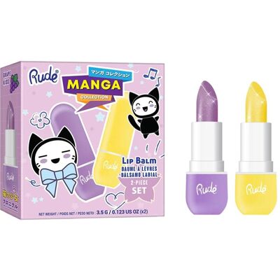 Rude Cosmetics, Beauty Geschenkset, Set von : Grape Kiss, Feuchtigkeitsspendender Lippenbalsam, 3,5 ml + Pineapple Kiss (Make up Set) Rude Cosmetics, Beauty Geschenkset, Set von : Grape Kiss, Feuchtigkeitsspendender Lippenbalsam, 3,5 ml + Pineapple Kiss (Make up Set)
