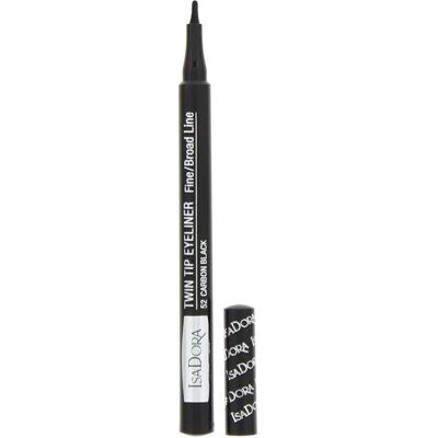 Isadora, Eyeliner + Kajal, Twin Tip 52 Carbon Black Eyeliner 1ml (Carbon Black) Isadora, Eyeliner + Kajal, Twin Tip 52 Carbon Black Eyeliner 1ml (Carbon Black)
