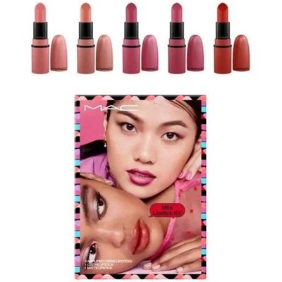 MAC Cosmetics, Lippenstift + Lipgloss, Mini Lipstick Kit Set mit Amplified Matte Cream Lipsticks - You Can't Chili With Us, Double Dat (Double Date, Velvet Teddy, You Can't Chili With Us) MAC Cosmetics, Lippenstift + Lipgloss, Mini Lipstick Kit Set mit Amplified Matte Cream Lipsticks - You Can't Chili With Us, Double Dat (Double Date, Velvet Teddy, You Can't Chili With Us)