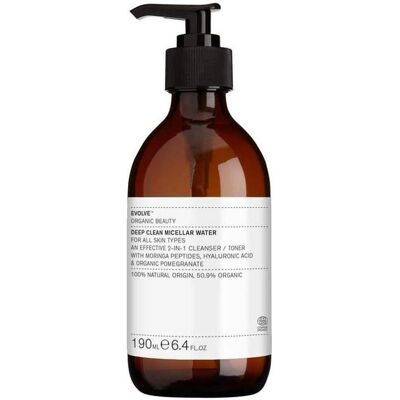 Evolve Organic Beauty, Gesichtsreinigung, Natural Deep Clean Micellar Water 6.4 fl oz 190 mL (Gesichtswasser, 190 ml) Evolve Organic Beauty, Gesichtsreinigung, Natural Deep Clean Micellar Water 6.4 fl oz 190 mL (Gesichtswasser, 190 ml)