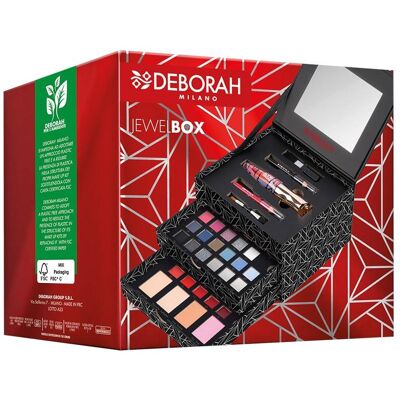 Deborah Milano, Beauty Geschenkset, Milano Women's Makeup Jewel Box Gift Set - Mascara, Eye Pencil, Lipstick, Lip Gloss, Face Powder in (Make up Set) Deborah Milano, Beauty Geschenkset, Milano Women's Makeup Jewel Box Gift Set - Mascara, Eye Pencil, Lipstick, Lip Gloss, Face Powder in (Make up Set)