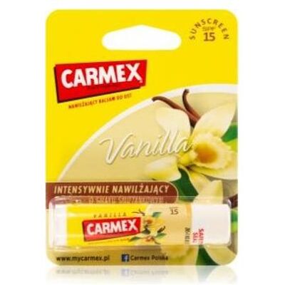 Carmex Vanille Feuchtigkeitsspendender Lippenbalsam SPF 15 Carmex Vanille Feuchtigkeitsspendender Lippenbalsam SPF 15