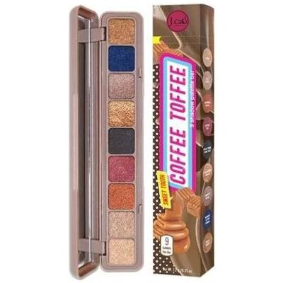 J.Cat Beauty, Lidschatten, Sweet Tooth 9 Shadow Palette Bar STB102 Coffe Toffee Eye Shimmer mit Spiegel und Zippertasche (Coffee Toffee) J.Cat Beauty, Lidschatten, Sweet Tooth 9 Shadow Palette Bar STB102 Coffe Toffee Eye Shimmer mit Spiegel und Zippertasche (Coffee Toffee)