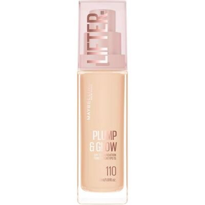 Maybelline New York, Foundation, Lifter Plump & Glow Foundation All Day Wear (110) Maybelline New York, Foundation, Lifter Plump & Glow Foundation All Day Wear (110)