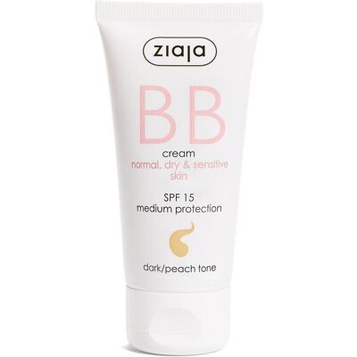 Ziaja, BB + CC Creme, BB Cream for Normal, Dry, and Sensitive Skin - Dark/Peach Tone 50ml (Dark Peach, 50 ml) Ziaja, BB + CC Creme, BB Cream for Normal, Dry, and Sensitive Skin - Dark/Peach Tone 50ml (Dark Peach, 50 ml)