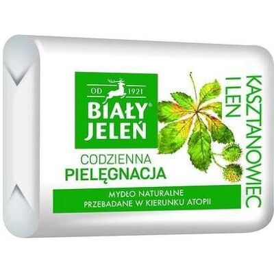 Biały Jeleń, Handseife, Weisse Hirsche, Würfelseife, Kastanie, 100 g (Treffer) (Hartseife, 100 g) Biały Jeleń, Handseife, Weisse Hirsche, Würfelseife, Kastanie, 100 g (Treffer) (Hartseife, 100 g)
