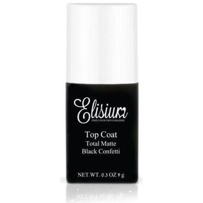 Elisium, Nagellack, Top Coat Total Matte Matt Top For Hybrid Varnishesack Confetti 9G (Black Confetti, Top Coat) Elisium, Nagellack, Top Coat Total Matte Matt Top For Hybrid Varnishesack Confetti 9G (Black Confetti, Top Coat)