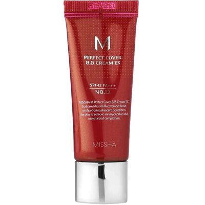 Missha, BB + CC Creme, M Perfect Cover EX BB Cream with SPF 42 Shade No. 19 Cool Ivory 20ml (Cool Ivory, 20 ml) Missha, BB + CC Creme, M Perfect Cover EX BB Cream with SPF 42 Shade No. 19 Cool Ivory 20ml (Cool Ivory, 20 ml)