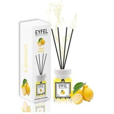 Eyfel Eau De Parfum, Aroma Diffuser, Reed Diffuser for Home Lemon Scent Glass Core Yellow 4.05 Fl Oz (120 ml) Eyfel Eau De Parfum, Aroma Diffuser, Reed Diffuser for Home Lemon Scent Glass Core Yellow 4.05 Fl Oz (120 ml)