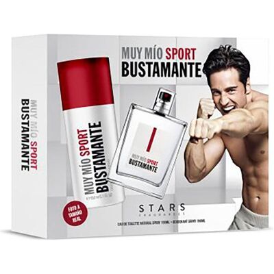 Bustamante, Beauty Geschenkset, Busta muy mío sport eau de cologne 100 ml + deodorant spray 150 ml set (Körperpflegeset, Parfum Set) Bustamante, Beauty Geschenkset, Busta muy mío sport eau de cologne 100 ml + deodorant spray 150 ml set (Körperpflegeset, Parfum Set)