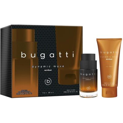 Bugatti Beauty Geschenkset, Dynamic Move Amber Set Eau de Toilette 100ml + Shower Gel 200ml (Parfum Set) Bugatti Beauty Geschenkset, Dynamic Move Amber Set Eau de Toilette 100ml + Shower Gel 200ml (Parfum Set)