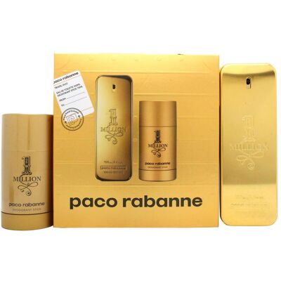 Paco Rabanne, Beauty Geschenkset, 1 Million Gift Set 100ml Eau De Toilette Spray 75ml Deodorant Stick (Parfum Set) Paco Rabanne, Beauty Geschenkset, 1 Million Gift Set 100ml Eau De Toilette Spray 75ml Deodorant Stick (Parfum Set)
