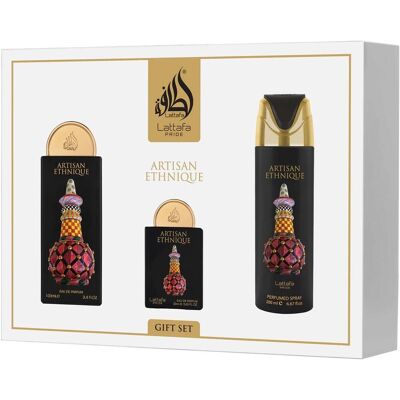 Lattafa, Beauty Geschenkset, Pride Artisan Ethnique Eau De Parfum 100 Ml Eau De Parfum 20 Ml Deodorant 200 Ml (Parfum Set) Lattafa, Beauty Geschenkset, Pride Artisan Ethnique Eau De Parfum 100 Ml Eau De Parfum 20 Ml Deodorant 200 Ml (Parfum Set)