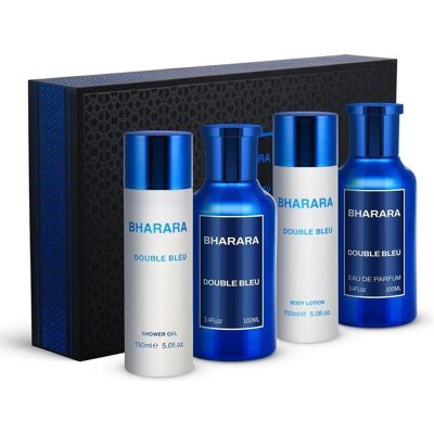 Bharara, Beauty Geschenkset, DOUBLE BLEU SET EDP 100 ML + A/S 100 ML + S/G 150ML + B/L 150 ML (Parfum Set) Bharara, Beauty Geschenkset, DOUBLE BLEU SET EDP 100 ML + A/S 100 ML + S/G 150ML + B/L 150 ML (Parfum Set)