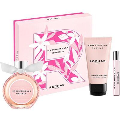 Rochas, Beauty Geschenkset, Mademoiselle Duftset für Damen – Eau de Parfum 50 ml 7,5 ml Body Lotion 50 ml (Parfum Set) Rochas, Beauty Geschenkset, Mademoiselle Duftset für Damen – Eau de Parfum 50 ml 7,5 ml Body Lotion 50 ml (Parfum Set)