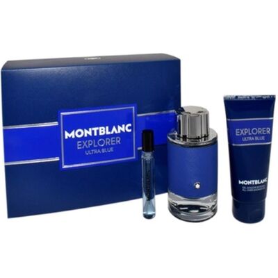 Montblanc, Beauty Geschenkset, Explorer Ultra Blue Set - 100ml Eau De Parfum, 75ml Travel Spray, 100ml Duschgel (Parfum Set) Montblanc, Beauty Geschenkset, Explorer Ultra Blue Set - 100ml Eau De Parfum, 75ml Travel Spray, 100ml Duschgel (Parfum Set)