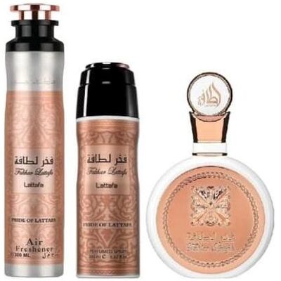 Lattafa, Beauty Geschenkset, Fakhar Woman Gift Set Edp 100 Ml Perfumed Spray 200 Ml Room Freshener 300 Ml (Parfum Set) Lattafa, Beauty Geschenkset, Fakhar Woman Gift Set Edp 100 Ml Perfumed Spray 200 Ml Room Freshener 300 Ml (Parfum Set)