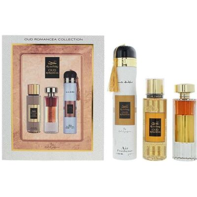 Lattafa, Beauty Geschenkset, Ard Al Zaafaran Oud Romancea Gift Set 100ml EDP + 250ml Body Mist + 300ml Air Freshener (Parfum Set) Lattafa, Beauty Geschenkset, Ard Al Zaafaran Oud Romancea Gift Set 100ml EDP + 250ml Body Mist + 300ml Air Freshener (Parfum Set)