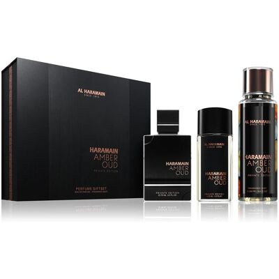 Al Haramain, Beauty Geschenkset, Amber Oud Private Edition EDP 75 ml+EDP 30 ml+Duschgel 250 ml (Parfum Set) Al Haramain, Beauty Geschenkset, Amber Oud Private Edition EDP 75 ml+EDP 30 ml+Duschgel 250 ml (Parfum Set)