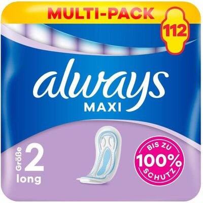 Always, Binden, Maxi Profresh Grosse 2 Long, 112 Stk (112x) Always, Binden, Maxi Profresh Grosse 2 Long, 112 Stk (112x)