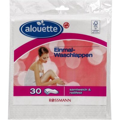Alouette, Badezubehör, trockene Reinigungstücher Einmal-Waschtücher1-lagig30 St. Alouette, Badezubehör, trockene Reinigungstücher Einmal-Waschtücher1-lagig30 St.