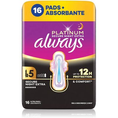 Always, Binden, Ultra Platinum Sichere Nacht mit Extra Halt (16x) Always, Binden, Ultra Platinum Sichere Nacht mit Extra Halt (16x)