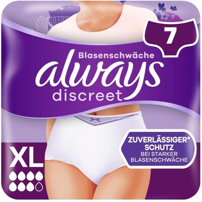 Always, Inkontinenzhygiene, Discreet (7x, Large plus) Always, Inkontinenzhygiene, Discreet (7x, Large plus)