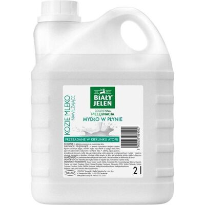 Biały Jeleń, Handseife, Weisser Hirsch Hypoallergene Flüssigseife Feuchtigkeitsseife Ziegenmilch 2L (Flüssigseife, 2000 ml) Biały Jeleń, Handseife, Weisser Hirsch Hypoallergene Flüssigseife Feuchtigkeitsseife Ziegenmilch 2L (Flüssigseife, 2000 ml)