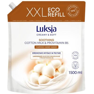 Luksja, Handseife, Cremige Flssigseife, Baumwolle, Vorrat 1500ml (Flüssigseife, 1500 ml) Luksja, Handseife, Cremige Flssigseife, Baumwolle, Vorrat 1500ml (Flüssigseife, 1500 ml)