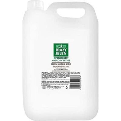 Biały Jeleń, Handseife, Weisse Hirsche, Flüssigseife, Versorgung, 5L (Treffer) (Flüssigseife, Handseife Nachfüllpackung, 5000 ml) Biały Jeleń, Handseife, Weisse Hirsche, Flüssigseife, Versorgung, 5L (Treffer) (Flüssigseife, Handseife Nachfüllpackung, 5000 ml)