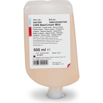 CWS, Handseife, ParadiseLine Best Cream Mild Seifencreme 500ml, 12er Pack (Flüssigseife, 6000 ml) CWS, Handseife, ParadiseLine Best Cream Mild Seifencreme 500ml, 12er Pack (Flüssigseife, 6000 ml)