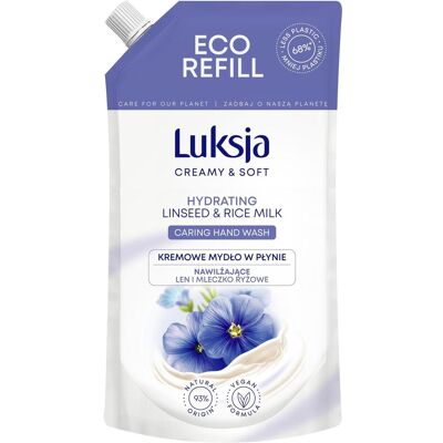 Luksja, Handseife, Liquid Soap Refill Lin&Rice 400ml (Flüssigseife, Handseife Nachfüllpackung, 400 ml) Luksja, Handseife, Liquid Soap Refill Lin&Rice 400ml (Flüssigseife, Handseife Nachfüllpackung, 400 ml)