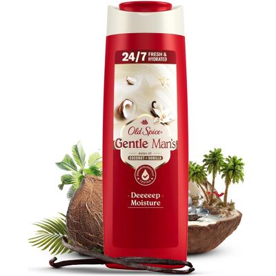 Old Spice, Duschmittel, Gentle Man’s Duschgel Coconut & Vanilla Duschgel 400 ml (400 ml) Old Spice, Duschmittel, Gentle Man’s Duschgel Coconut & Vanilla Duschgel 400 ml (400 ml)