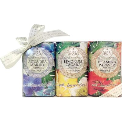 Nesti Dante, Bodylotion, Set Trio,, With Love & Care, Soothing, Soap Bar, 3 pcs, 250 g For Women (250 g) Nesti Dante, Bodylotion, Set Trio,, With Love & Care, Soothing, Soap Bar, 3 pcs, 250 g For Women (250 g)