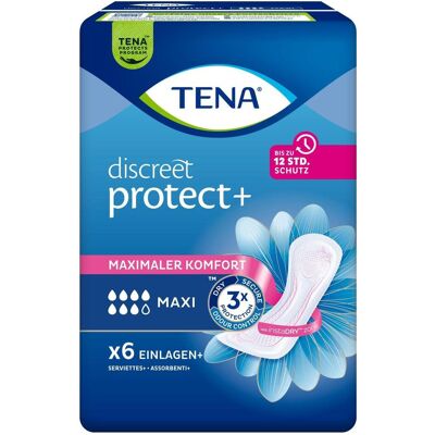 Tena, Inkontinenzhygiene, Inkontinenz Einlagen Discreet Maxi 6 Stück (6x, Normal) Tena, Inkontinenzhygiene, Inkontinenz Einlagen Discreet Maxi 6 Stück (6x, Normal)