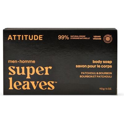 Attitude, Duschmittel, super leaves men Patchouli & Bourbon 113g Attitude, Duschmittel, super leaves men Patchouli & Bourbon 113g