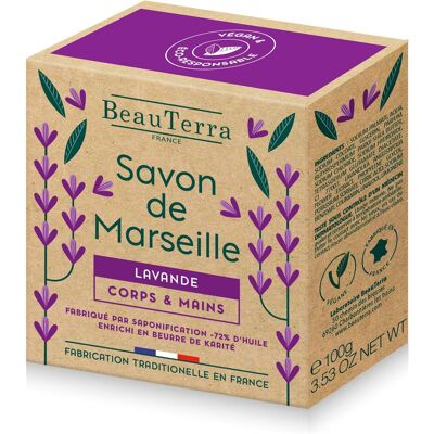 BeauTerra, Handseife, Lavendel Marseille Seife (100 g) BeauTerra, Handseife, Lavendel Marseille Seife (100 g)