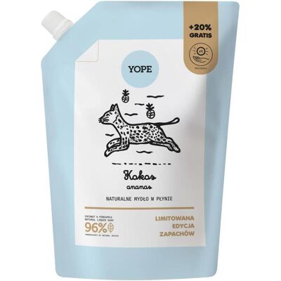 Yope, Handseife, Flüssigseifen-Nachfüllung Kokos-Ananas (Flüssigseife, Handseife Nachfüllpackung, 600 ml) Yope, Handseife, Flüssigseifen-Nachfüllung Kokos-Ananas (Flüssigseife, Handseife Nachfüllpackung, 600 ml)