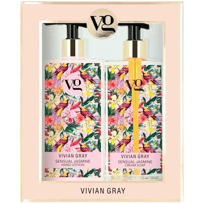 Vivian Gray, Beauty Geschenkset, Cosmetic set Sensual Jasmine (Cream Soap & Hand Lotion) (Maniküre Set) Vivian Gray, Beauty Geschenkset, Cosmetic set Sensual Jasmine (Cream Soap & Hand Lotion) (Maniküre Set)