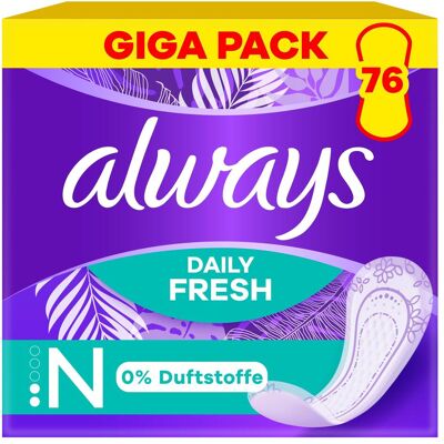 Always, Binden, Daily Fresh (76x) Always, Binden, Daily Fresh (76x)