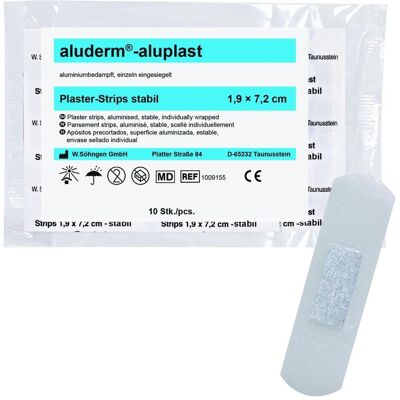 Söhngen, Pflaster, aluderm stabil Strips 1.9x7.2cm, 10 Stk. Söhngen, Pflaster, aluderm stabil Strips 1.9x7.2cm, 10 Stk.