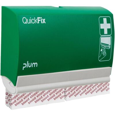 Plum, Pflaster, Pflasterspender QuickFix, mit 2x45 Blood Stopper Pflaster, grün/weiss (1x) Plum, Pflaster, Pflasterspender QuickFix, mit 2x45 Blood Stopper Pflaster, grün/weiss (1x)